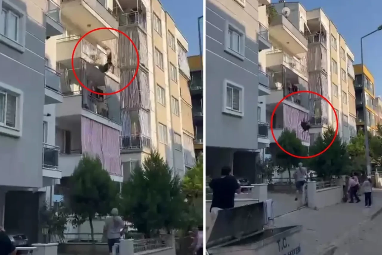 Balkona çıkıp kendini boşluğa bırakan kadın ağır yaralandı