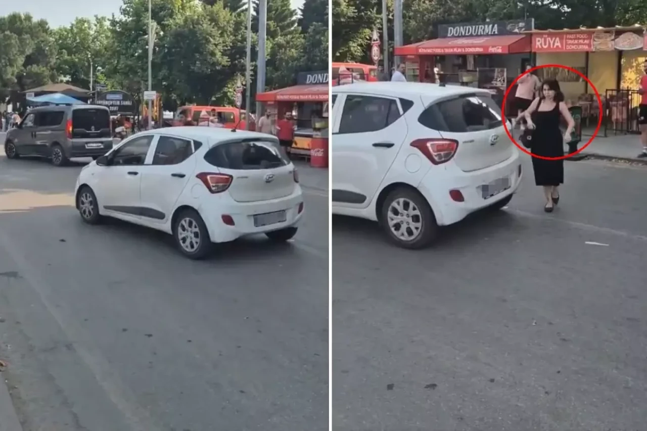 Aracını yol ortasına park edip gitti, savunması olayı gölgede bıraktı