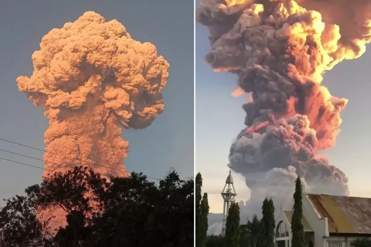 11 kilometrelik kül bulutu: Endonezya'da Yanardağı korkuttu!