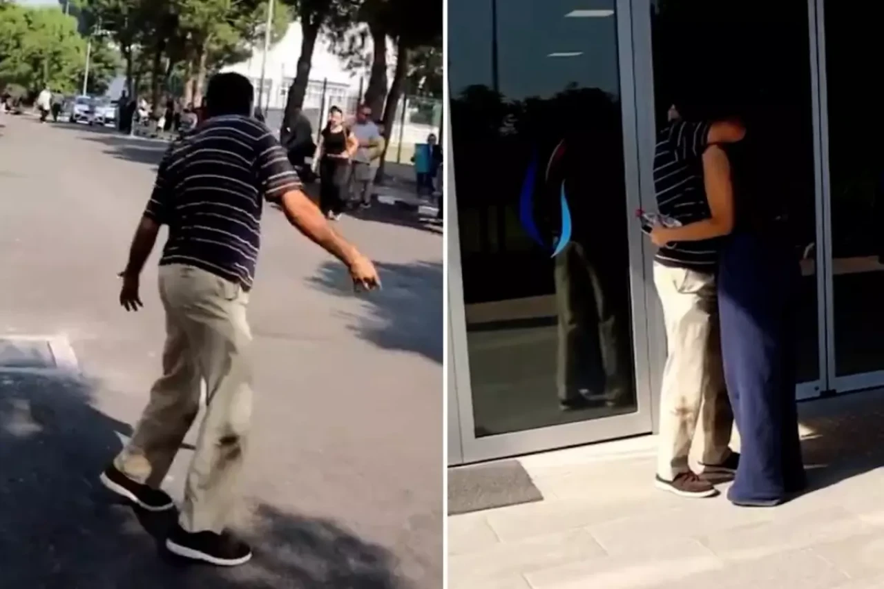 Yırtık kıyafetleriyle kızını YKS'ye yetişmek isteyen babaya büyük şok