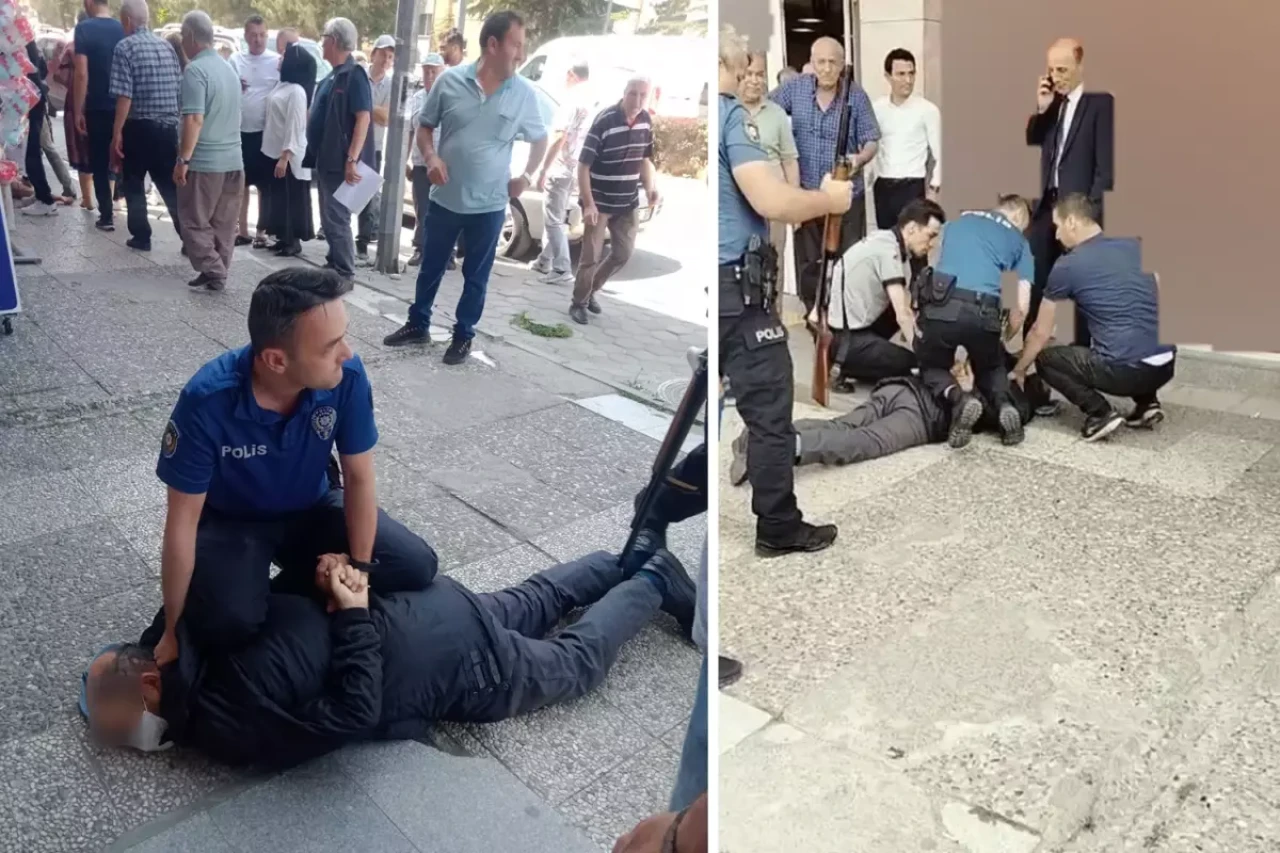 Kredi alamayan adam bankayı tüfekle bastı!