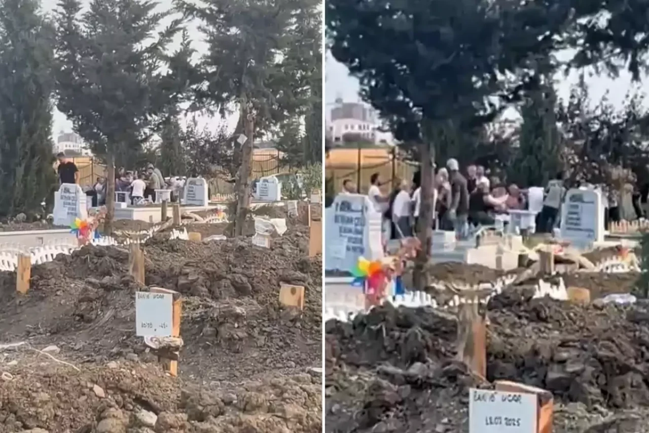 Mezarlıkta kavga: Cenazeyi öylece bırakıp birbirlerine girdiler