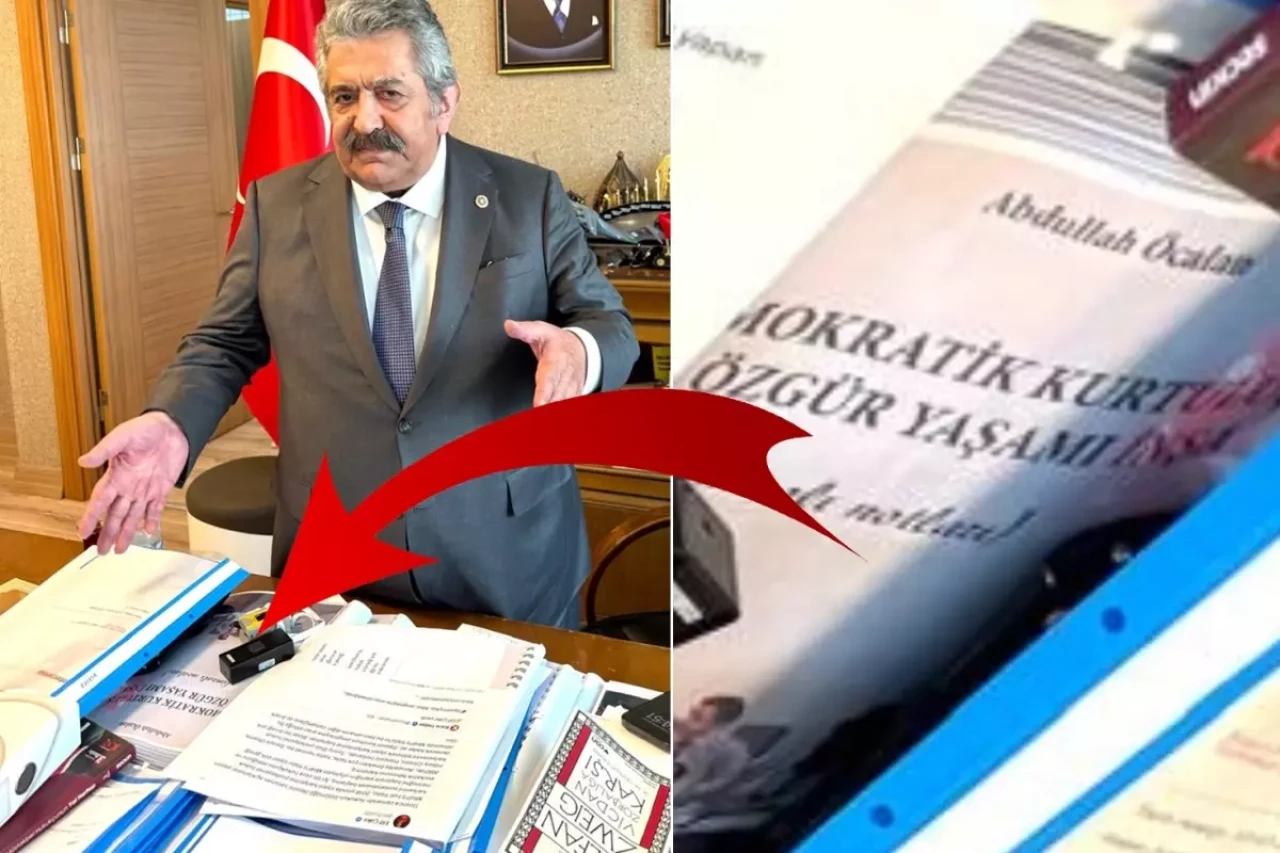 MHP'li Feti Yıldız'ın odasında dikkat çeken detay! Öcalan'ın kitabı masasında