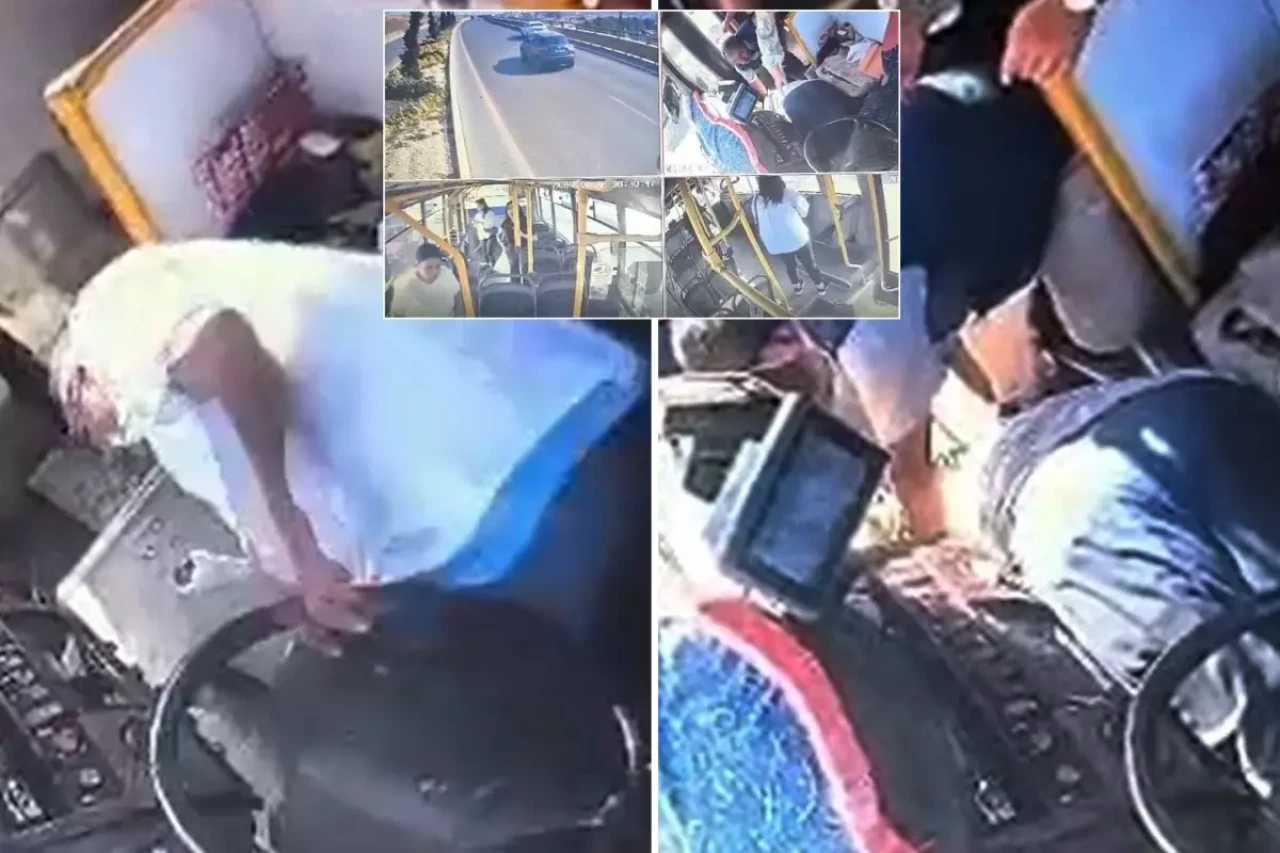 Görüntü Türkiye'den! Otobüs şoförü, seyir halindeyken direksiyon başında öldü