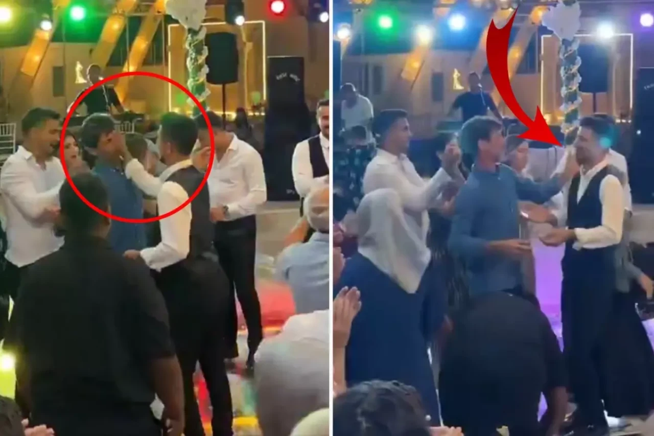 Damat düğünde babasını çileden çıkardı, en sonunda tokadı yedi