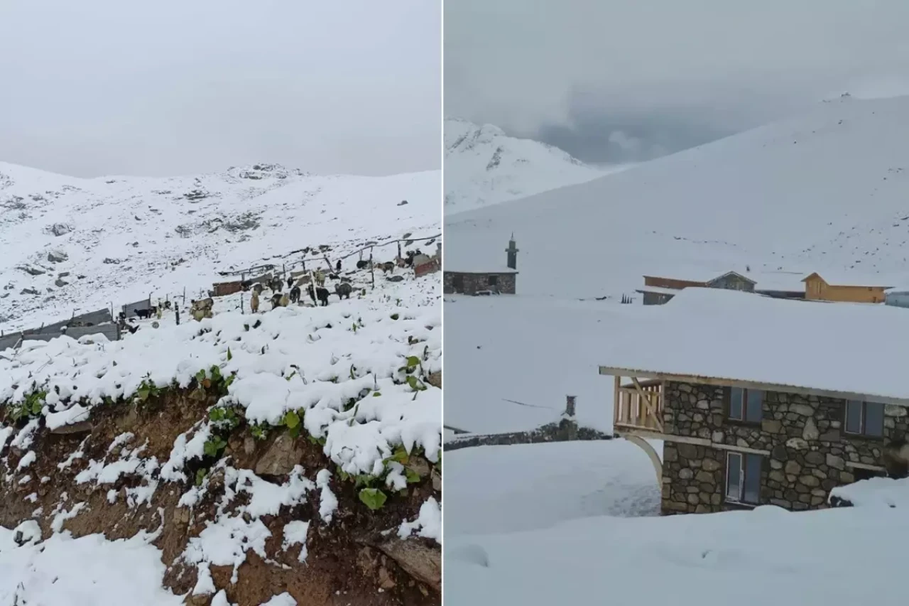 Üç ilimize temmuz ayında lapa lapa kar yağdı