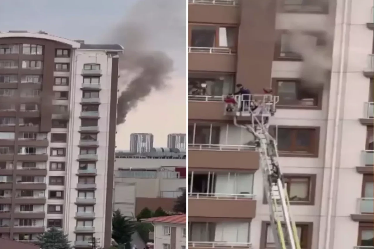 Ankara'da bir binada yangın! Mahsur kalanlar var