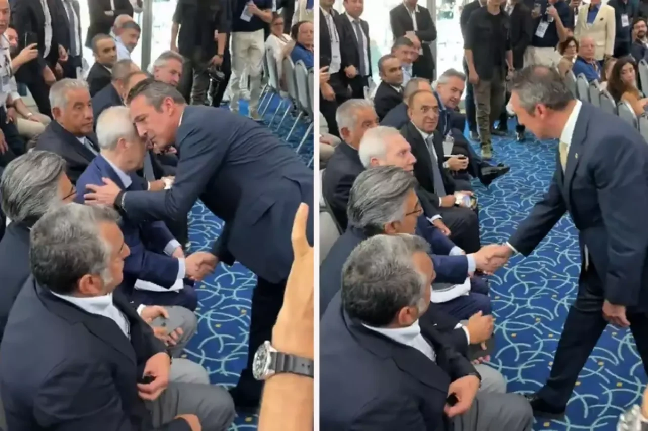 Ali Koç ve Aziz Yıldırım el sıkıştı, Mahmut Uslu'nun bakışları gündem yarattı!
