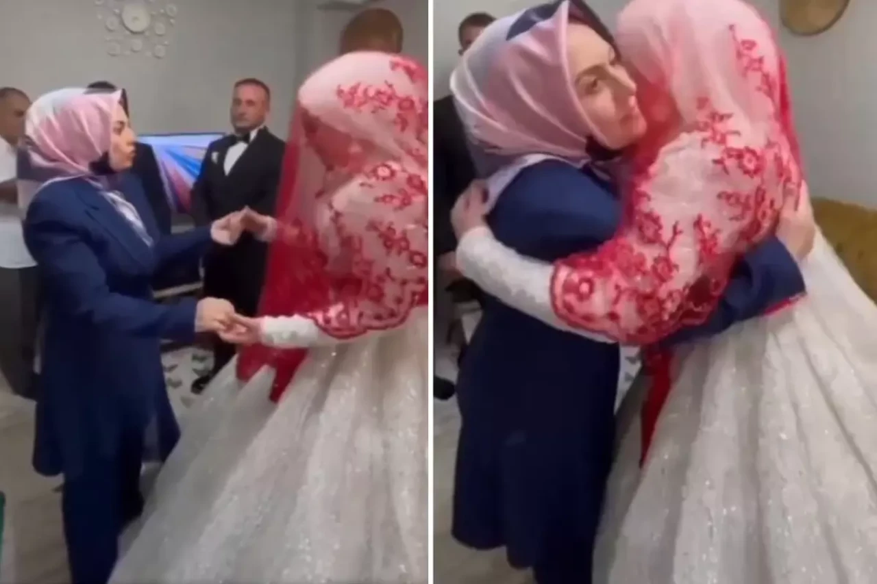 Annenin gelinlikle evden çıkan kızına söylediği sözler tartışma yarattı