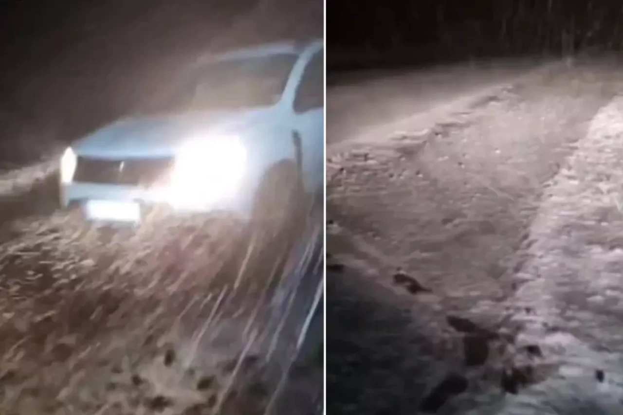 Türkiye sıcaktan kavrulurken bir şehir gece yarısı karla kaplandı