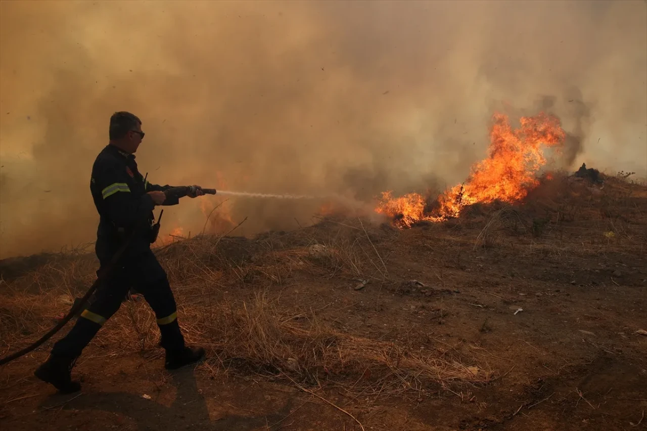 Batı Trakya'da Gümülcine yakınlarında orman yangını!