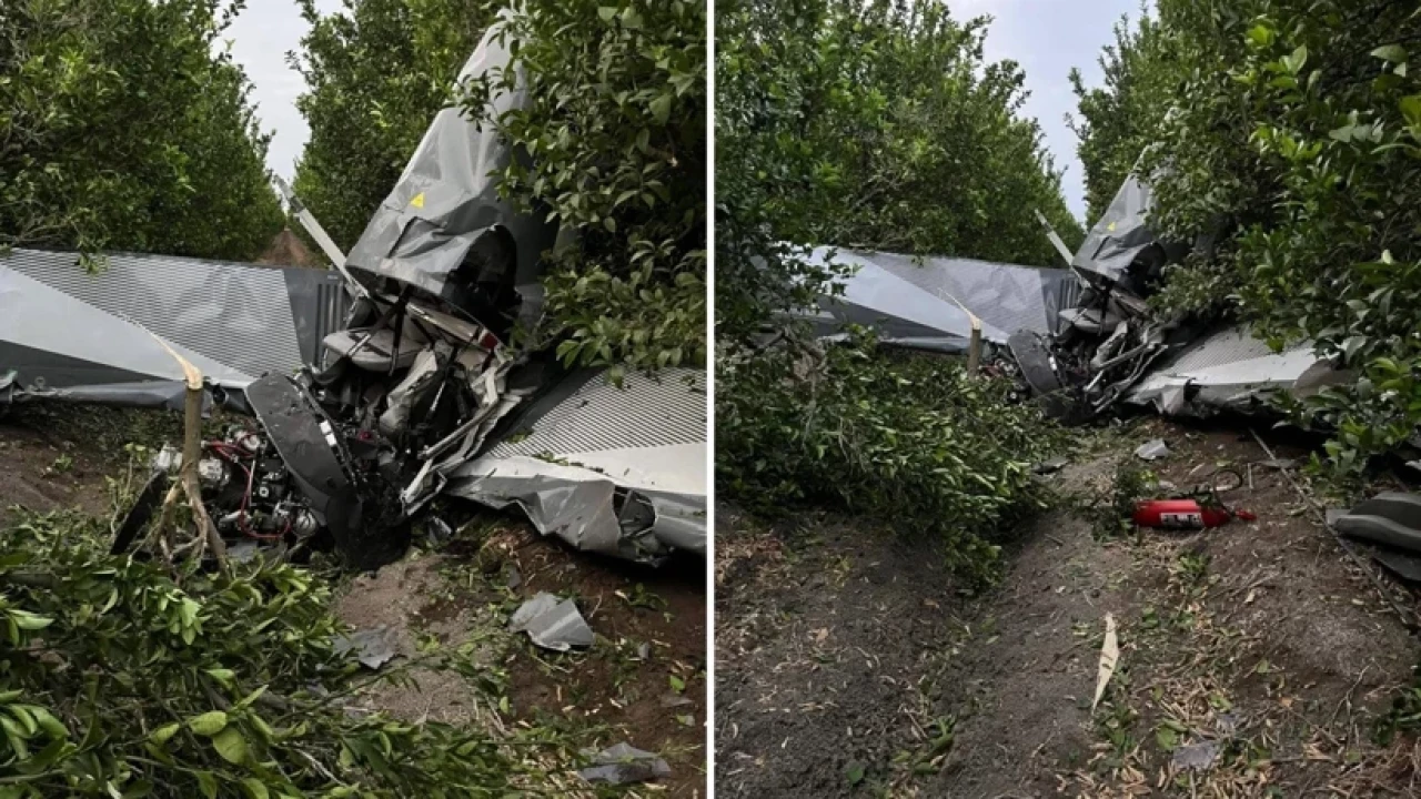 Adana'da eğitim uçağı düştü: Pilot ve yolcu ağır yaralı