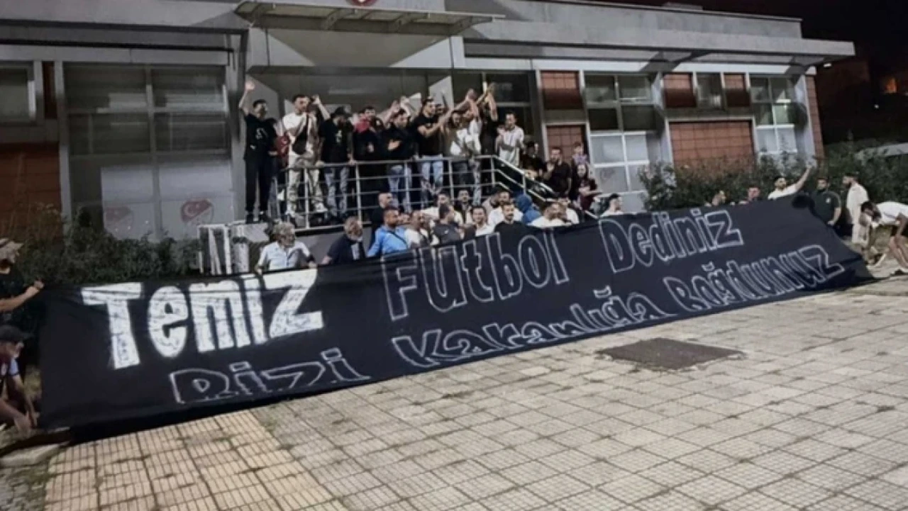 Trabzonspor taraftarından TFF binası önünde protesto
