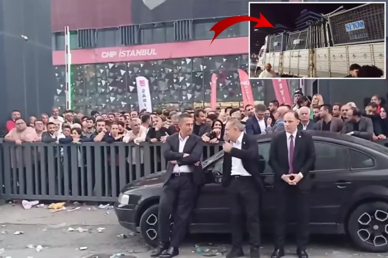 CHP İstanbul İl Binası önünde tansiyon yüksek! Yeni bariyerler getirildi