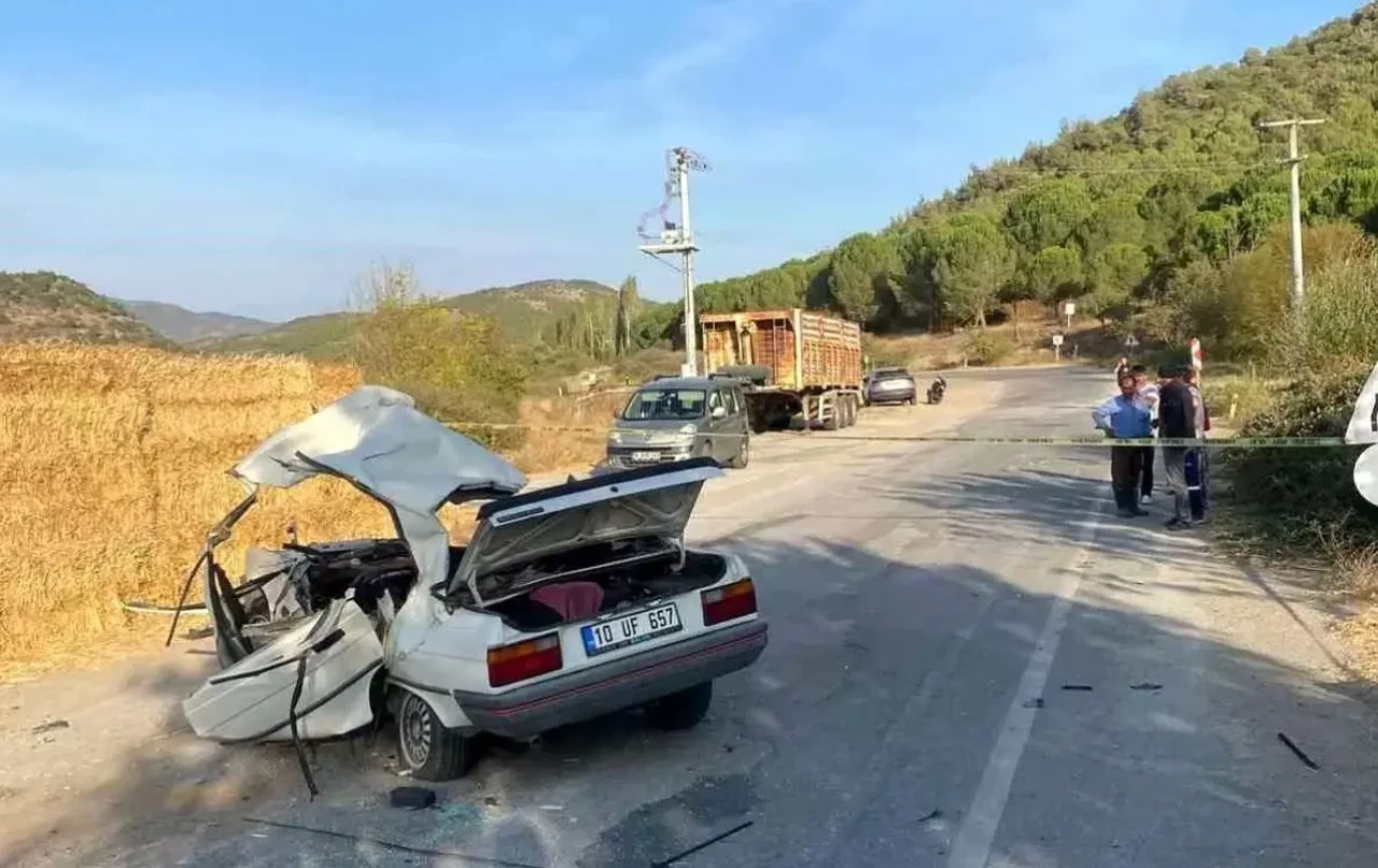 Balıkesir Bigadiç’te tek taraflı trafik kazası: Sürücü hayatını kaybetti