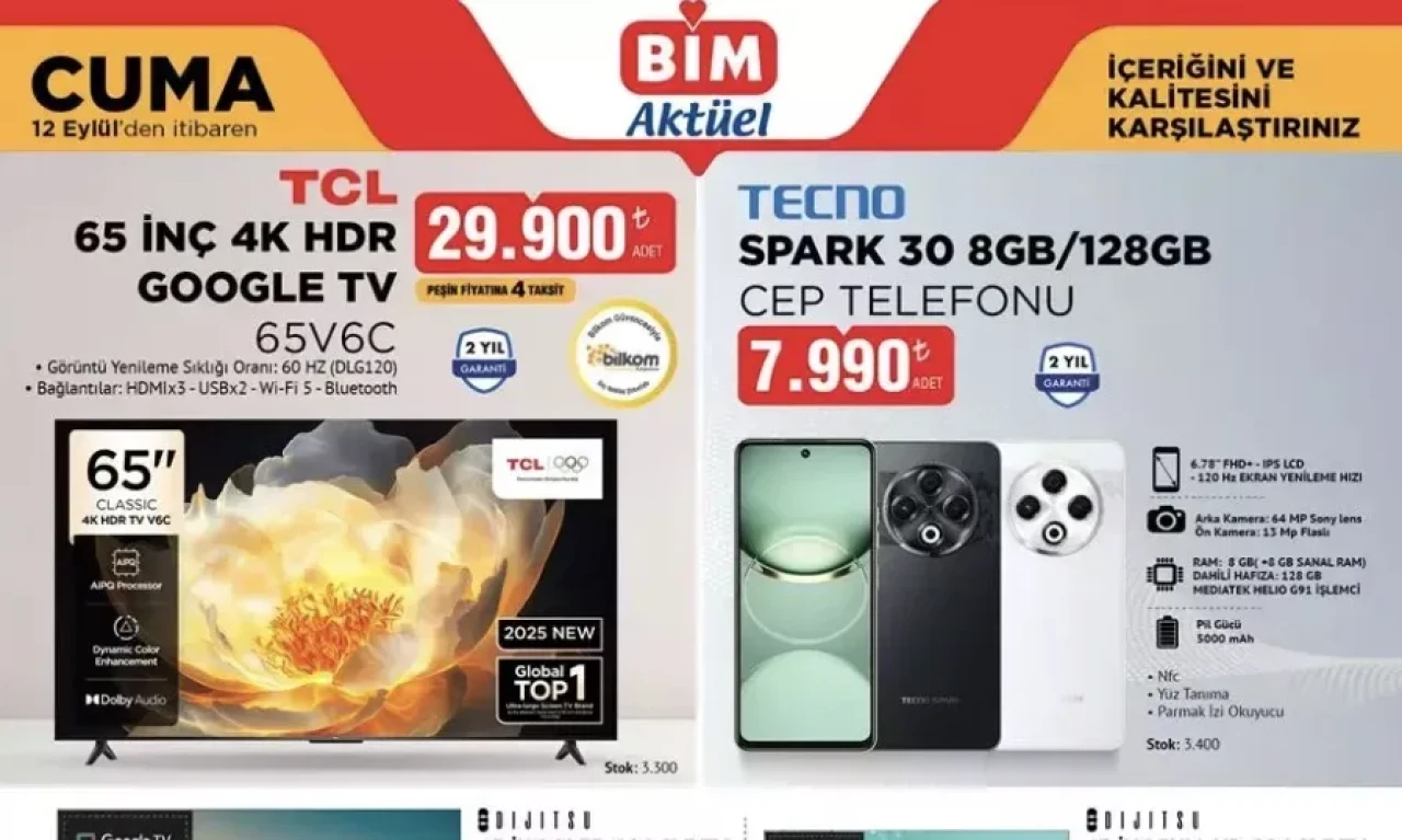 Bim 12 Eylül Cuma indirimli katalog yayında! Ankastre set ve masaj aletleri
