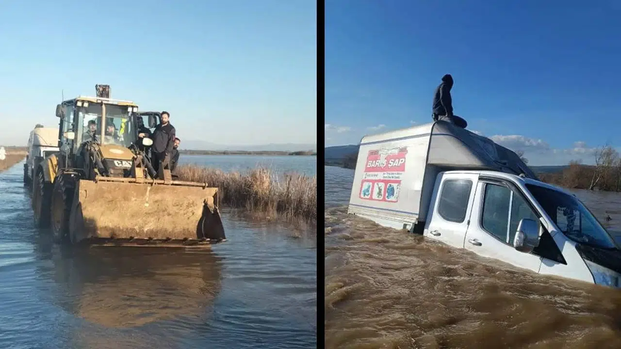 Bursa’da sel tehlikesi: Çapraz Çayı taştı, yollar kapandı