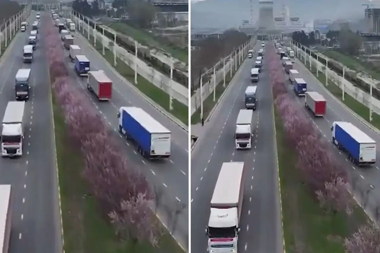 Tacikistan'dan İran'a giden gizemli konvoyun içinde ne var? Görüntüler tartışma yarattı