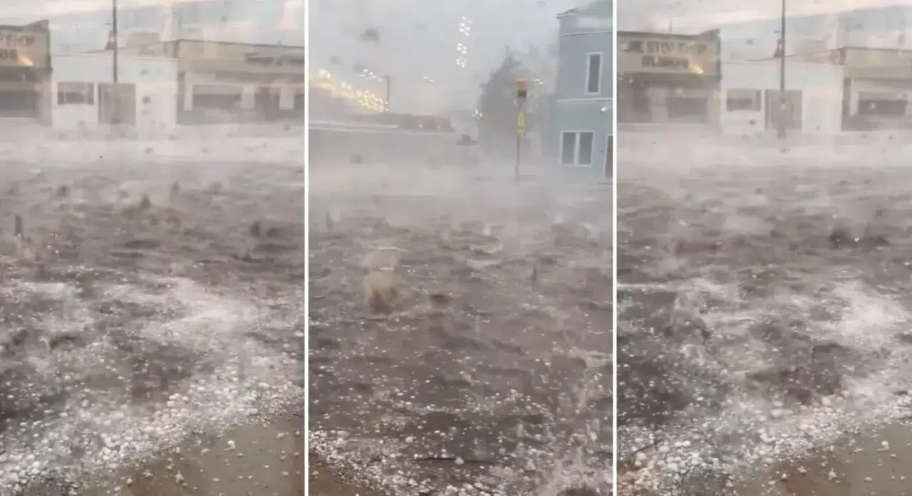 ABD'de 15 santimetrelik dolu yağdı: Dolu fırtınası büyük hasara yol açtı