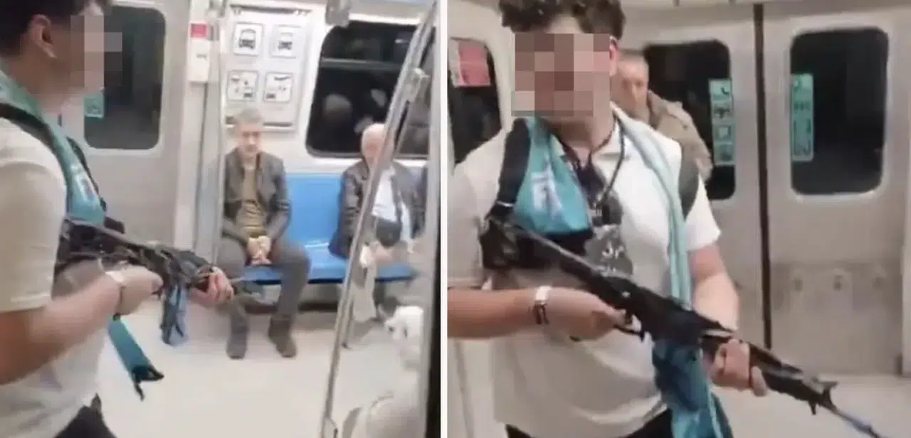 Metroda tehlikeli şaka: Oyuncak silahla yolcuları korkuttu