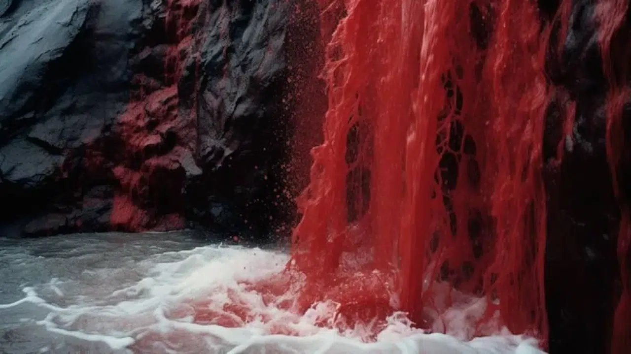 Yerin altından akan kızıl suyun sırrı ortaya çıktı