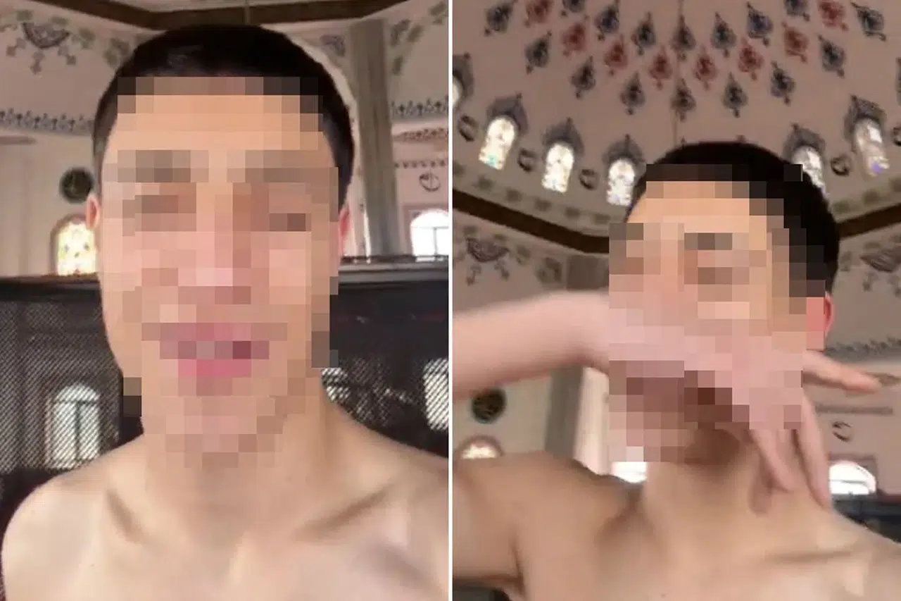 Camide skandal hareket: Yarı çıplak halde küfürlü şarkı söyledi, gözaltına alındı