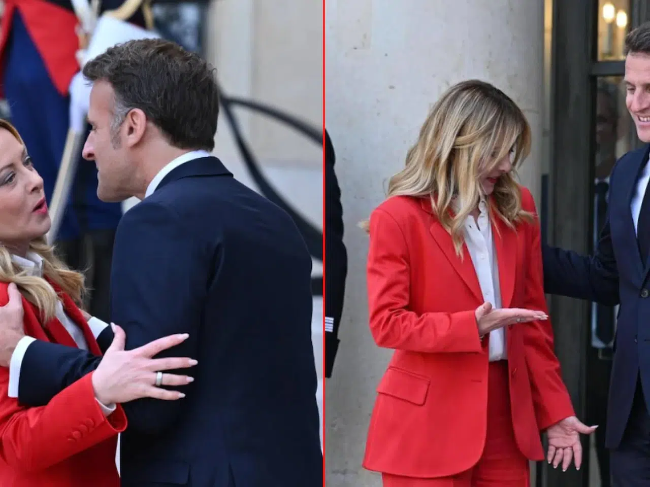 Macron'dan Meloni'yi şaşırtan öpücük