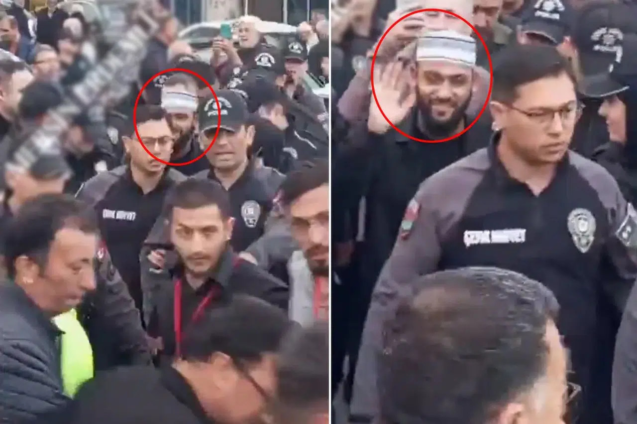 Celal Karatüre'nin onlarca polis tarafından korunduğu görüntü tartışma yarattı