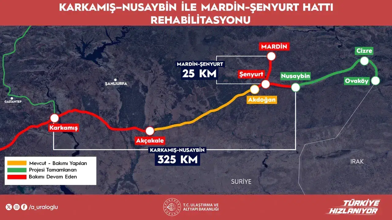 Karkamış Nusaybin demir yolu hattı açıldı mı? Bakan Uraloğlu açıkladı