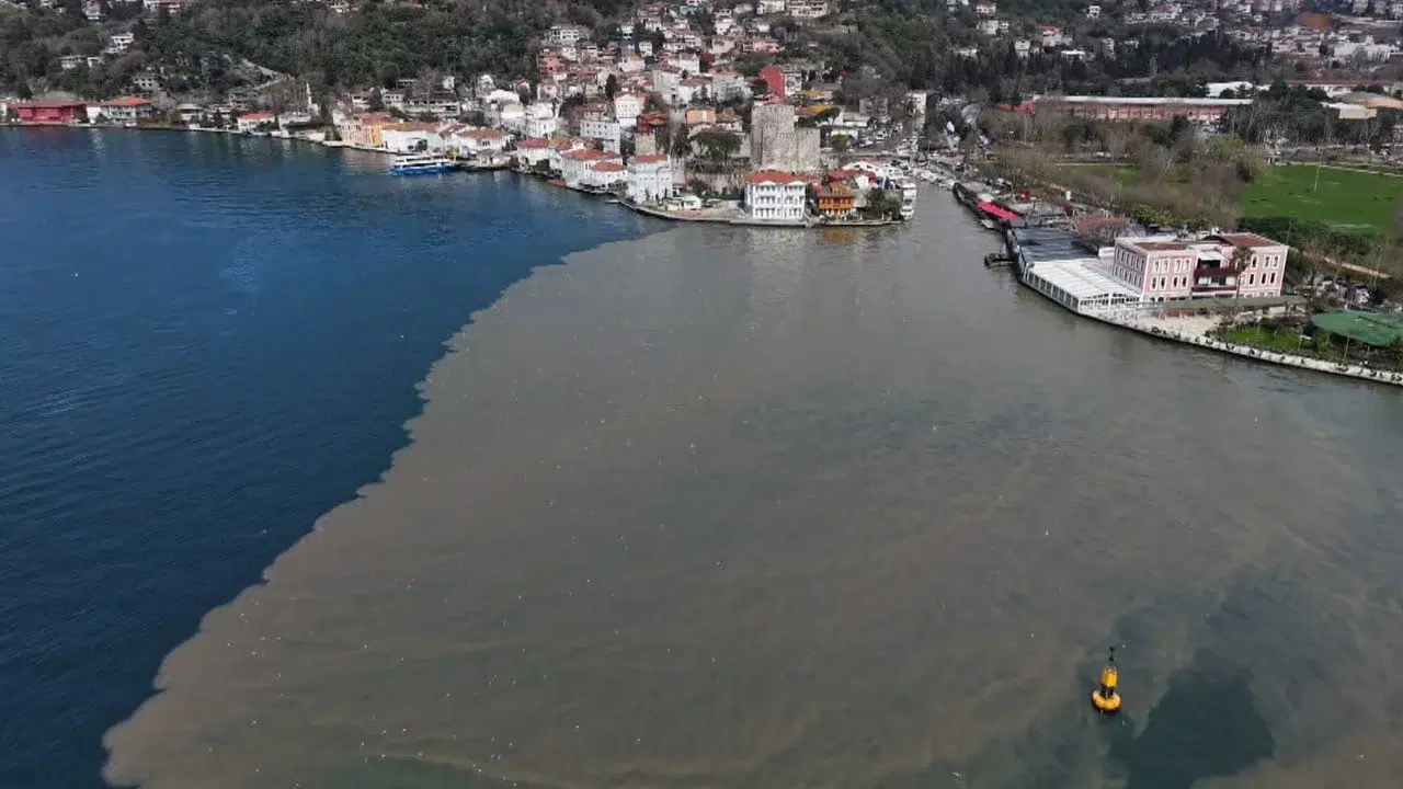 Sağanak sonrası bu hale geldi! İstanbul Boğazı’nda korkutan manzara