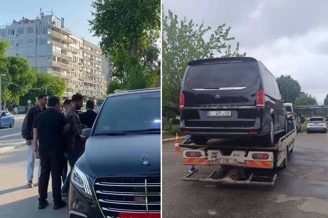 Parti logolu aparatla plaka kapatıldı, yetkisiz çakarlı araca 313 bin TL ceza