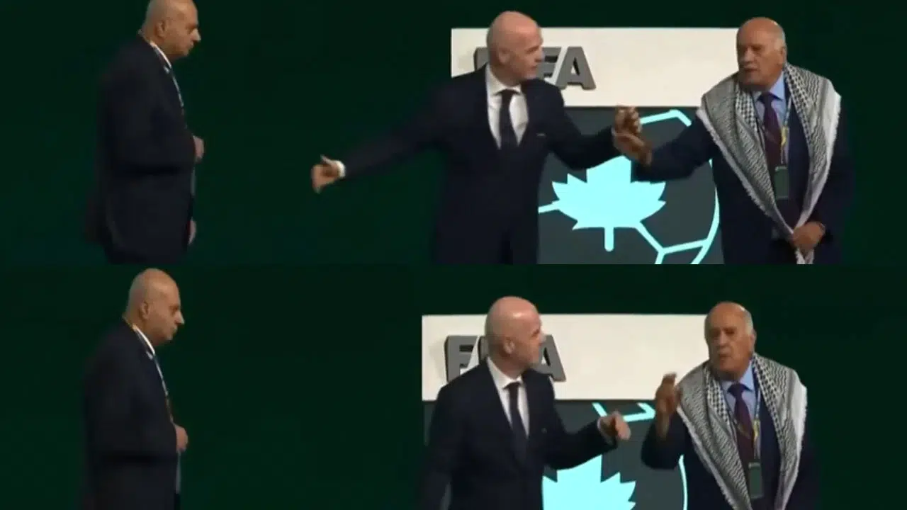 Filistin Futbol Federasyonu Başkanı FIFA kongresinde İsrailli temsilciyle tokalaşmadı