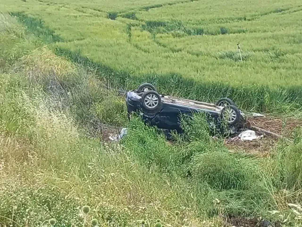 Diyarbakır’da feci kaza: Takla atan araçta can pazarı yaşandı