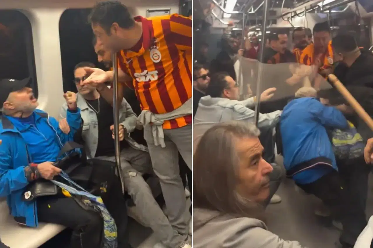 Şampiyonluk kutlamasında skandal! Metroda yaşlı adama saldırdılar