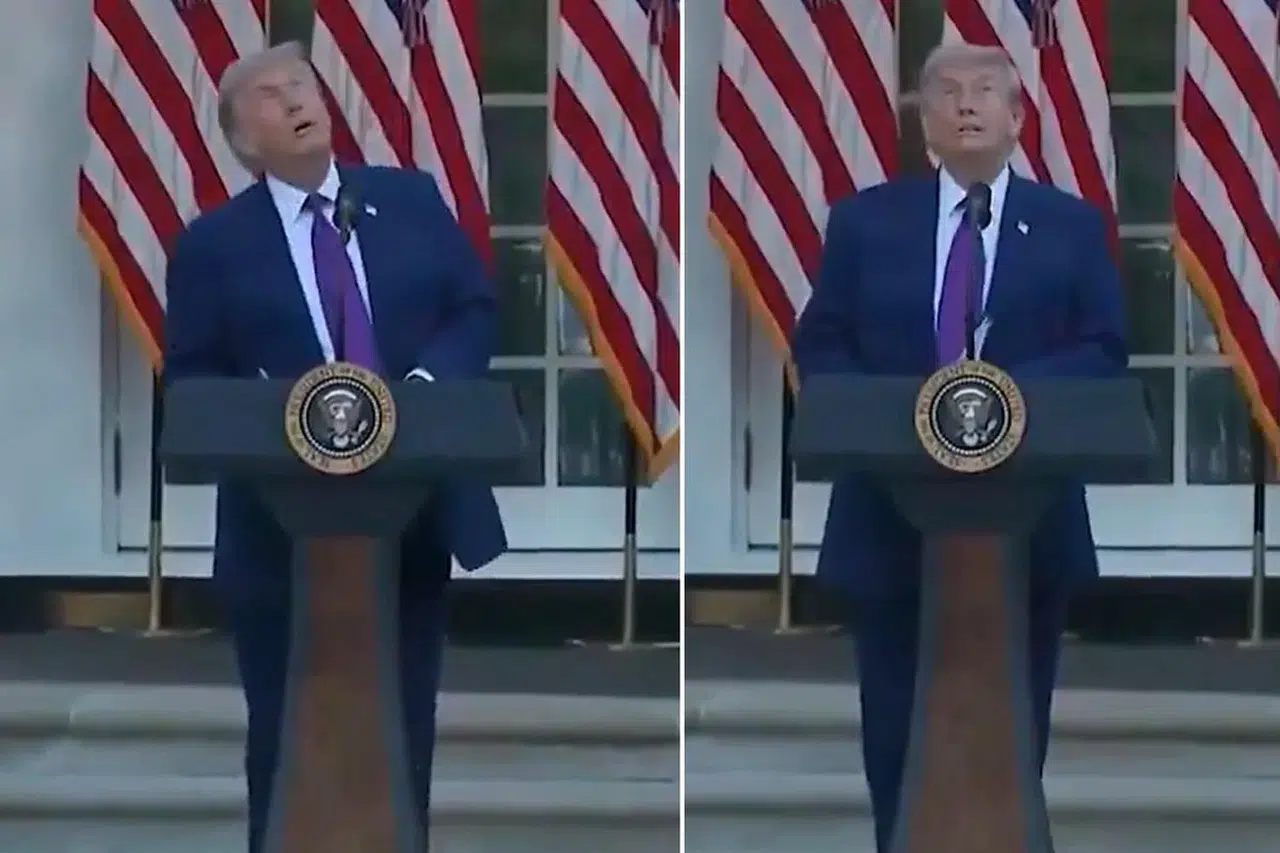 Trump'ın korku dolu anları! Kuşu dron sanınca büyük panik yaşadı