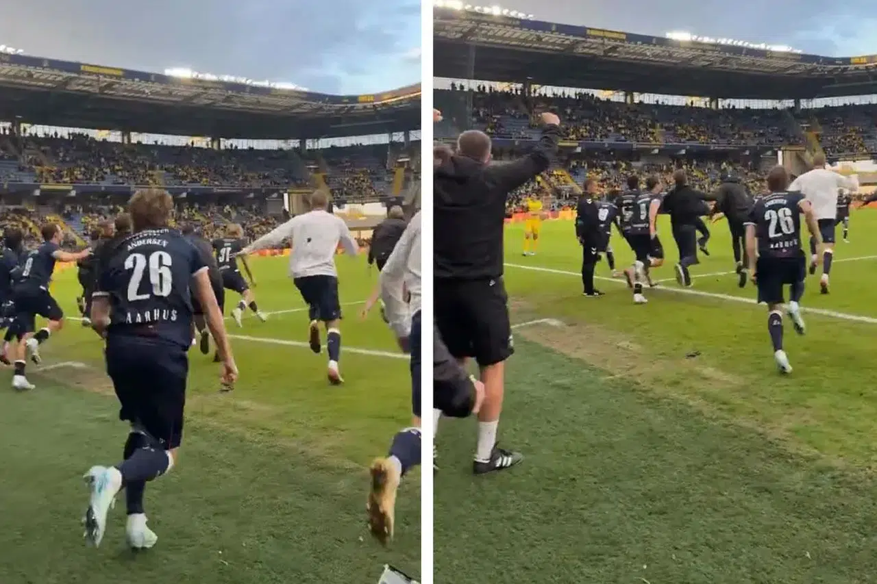 Aarhus 40 yıl sonra şampiyon oldu, taraftarlar sahaya indi