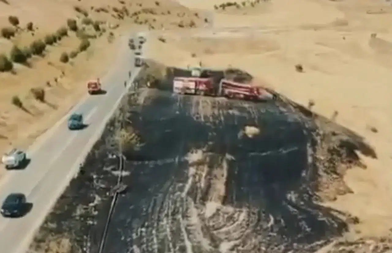 Adıyaman'da yangın: 15 dönümlük buğday tarlası zarar gördü