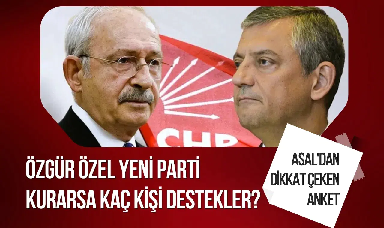 ASAL Araştırma'dan dikkat çeken anket! Özgür Özel'in yeni parti ihtimaline destek önde çıktı