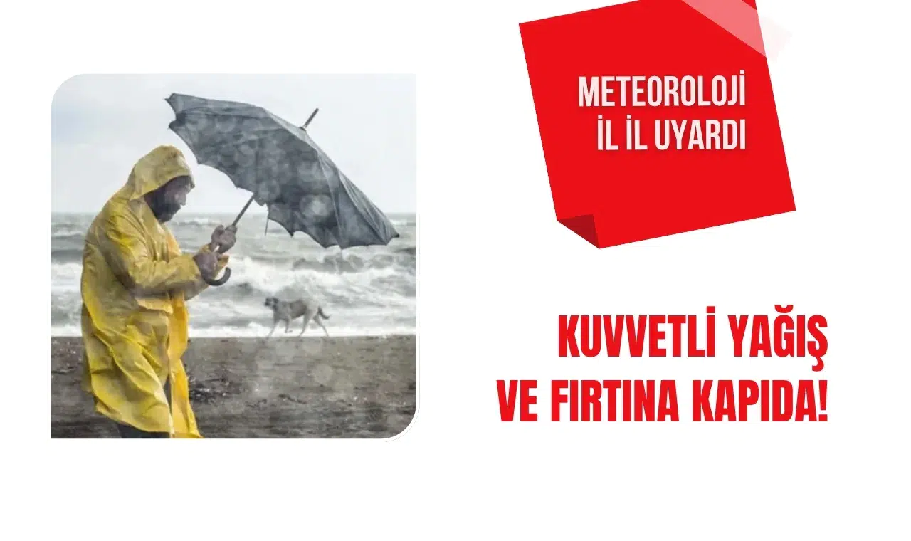 Meteoroloji il il uyardı: Kuvvetli yağış ve fırtına kapıda