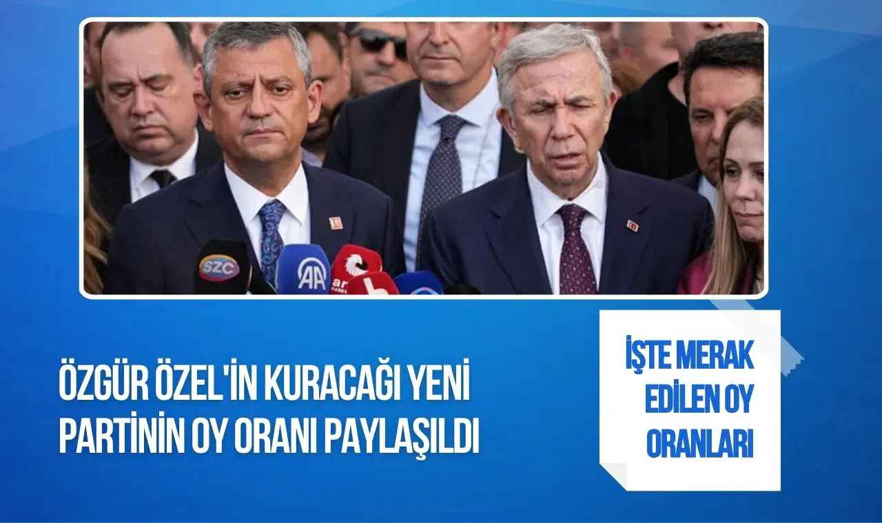 AREA anketi: Özgür Özel’in kuracağı parti yüzde 19,8 oy alıyor