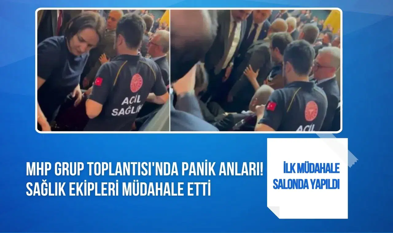 MHP Grup Toplantısı'nda kısa süreli hareketlilik: Rahatsızlanan vatandaşa müdahale edildi