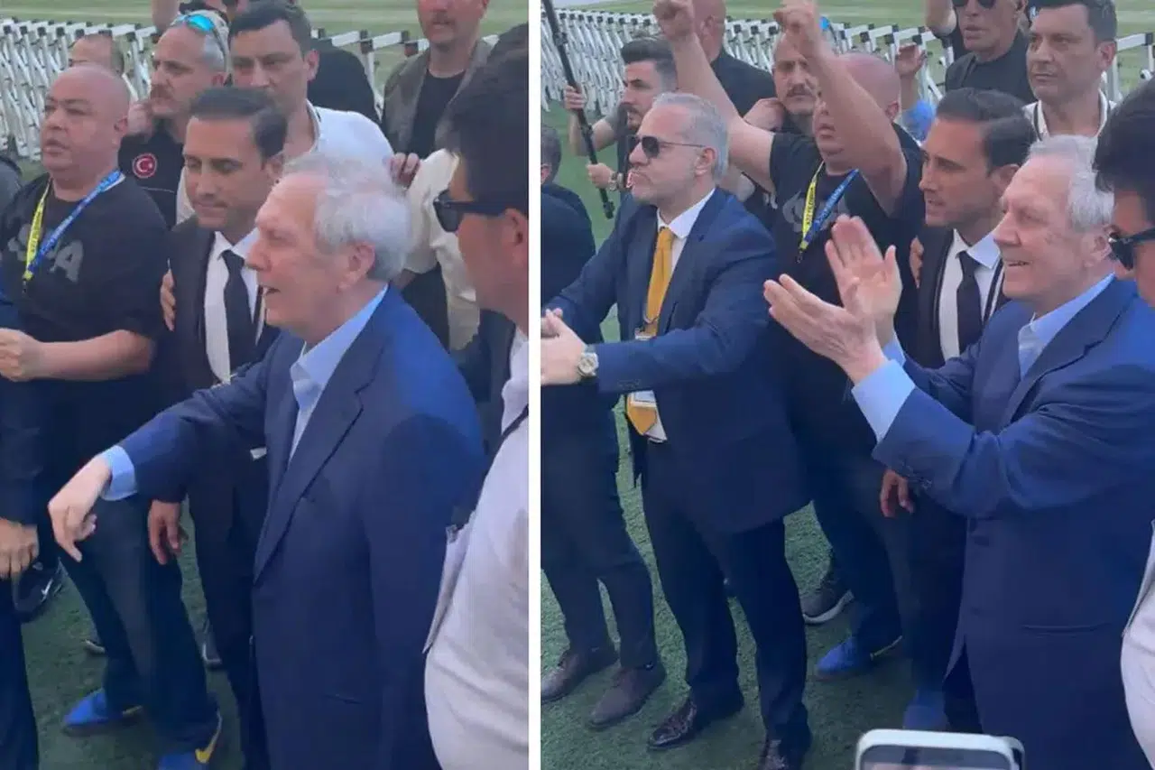 Aziz Yıldırım destekçilere karşı tribüne yürüdü: "Buradayım"