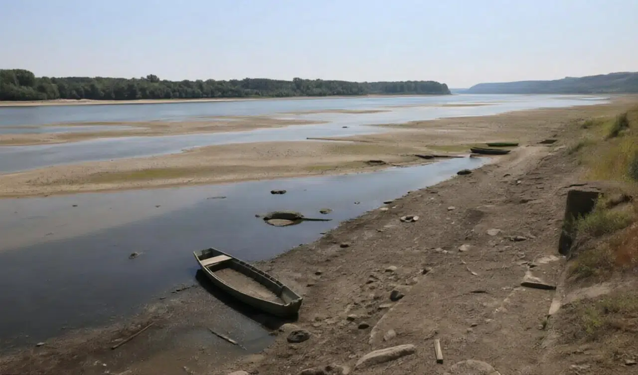 Tuna Nehri'nde su seviyesi düşüyor: Tekneler çamura saplandı