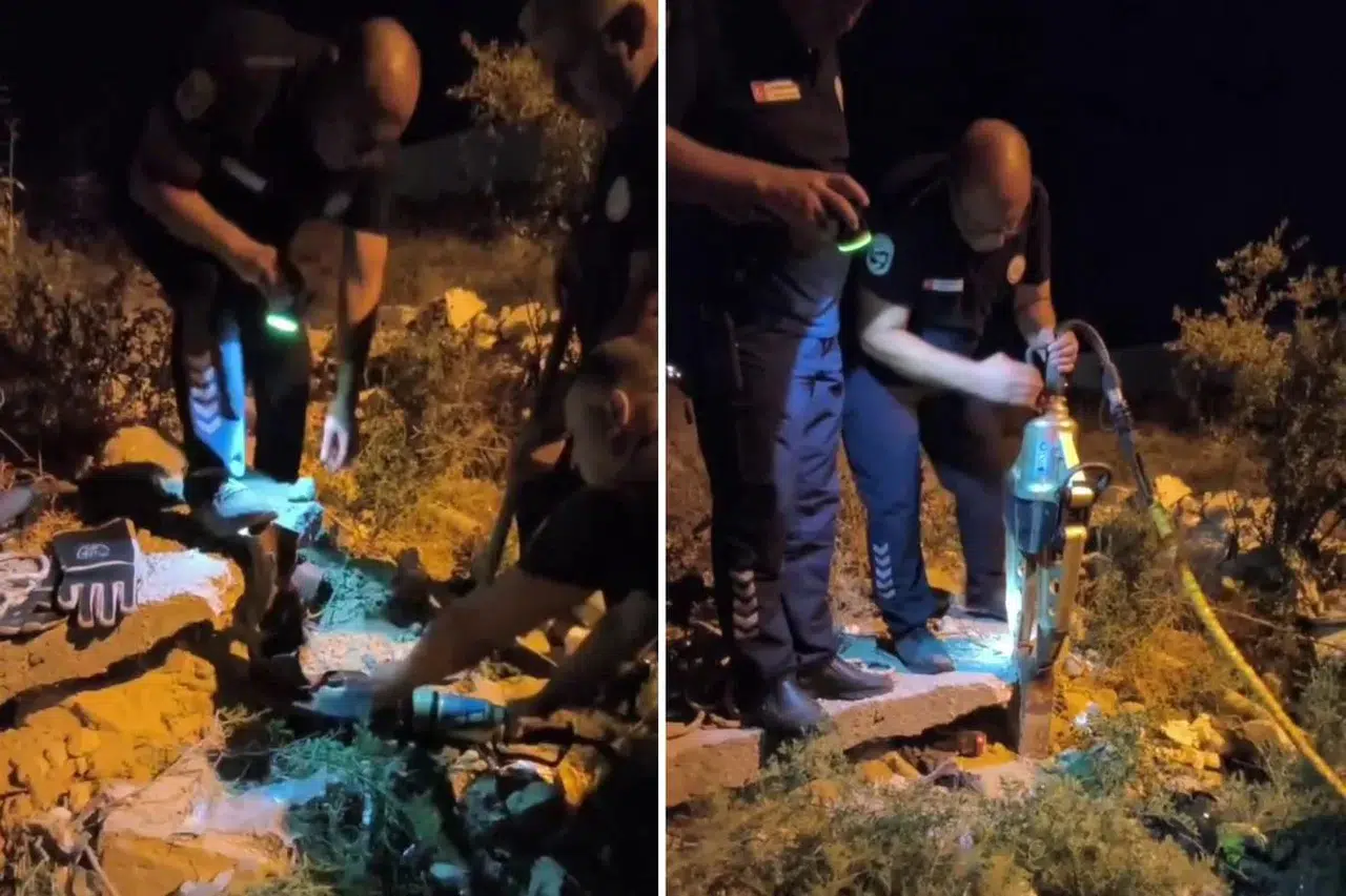 Demir boruda mahsur kalan kirpi kurtarıldı