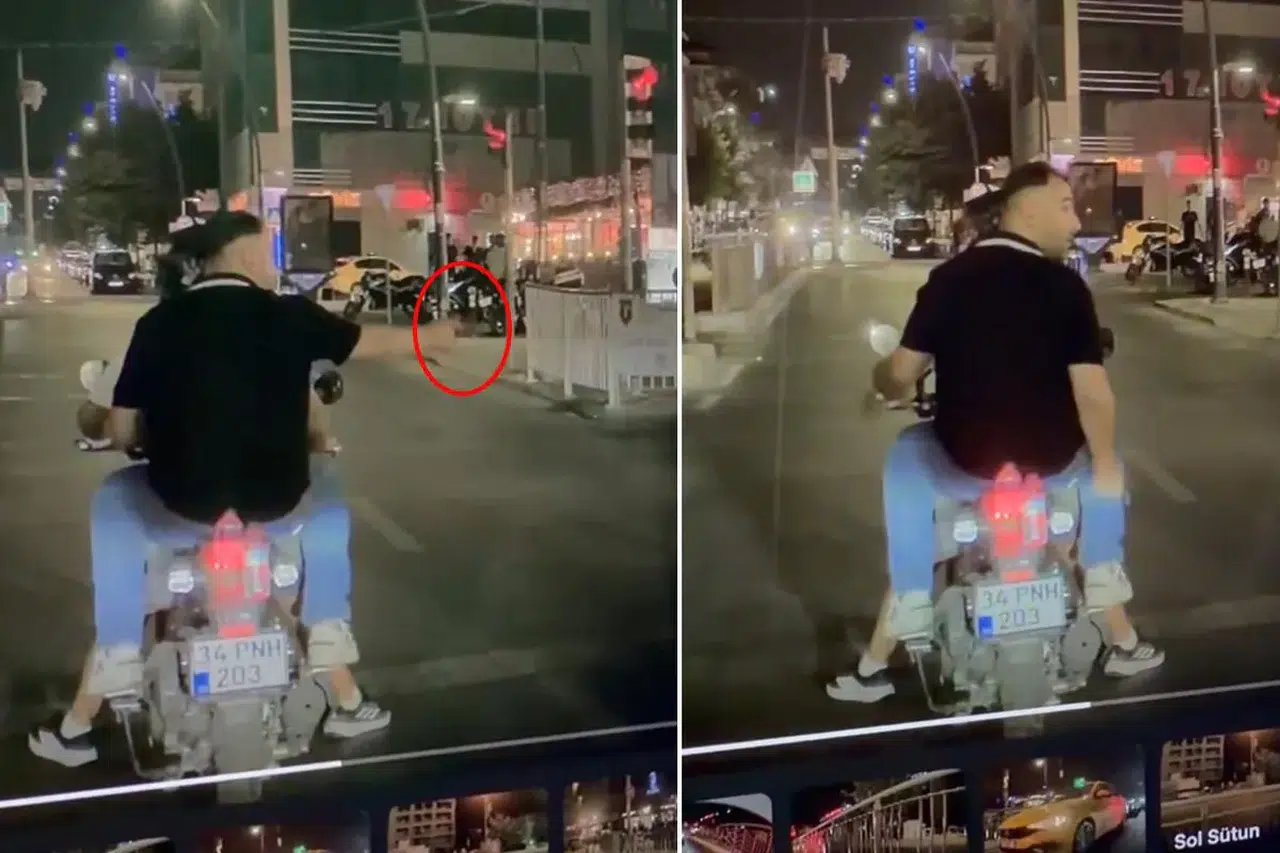 Küçükçekmece'de motosikletli şahıs silahını vatandaşlara doğrulttu