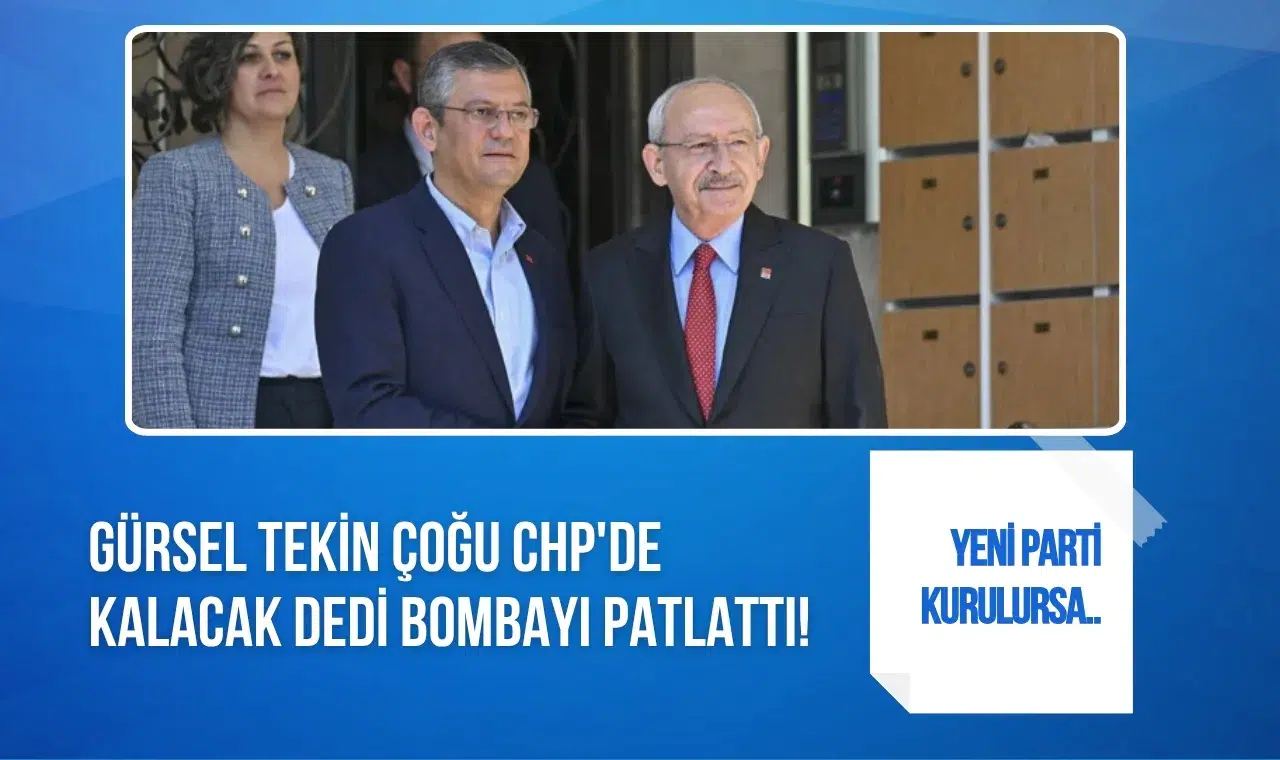 Gürsel Tekin'den yeni parti iddialarına dikkat çeken çıkış