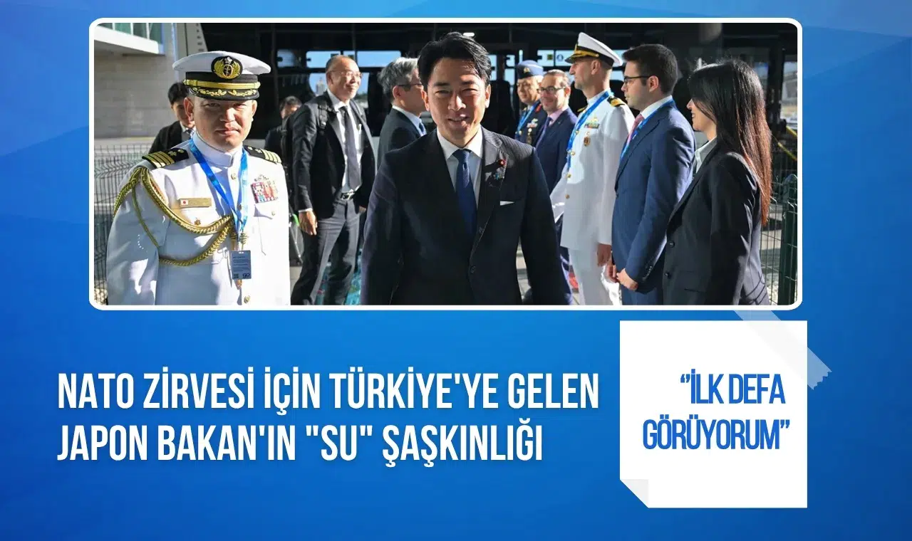 NATO Zirvesi'nde Japon Bakan'ın "bardak su" şaşkınlığı! "İlk kez görüyorum" dedi