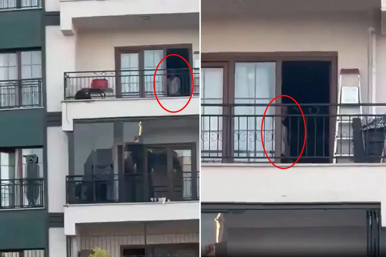 Gaziantep'te balkondaki uygunsuz davranış tepki çekti
