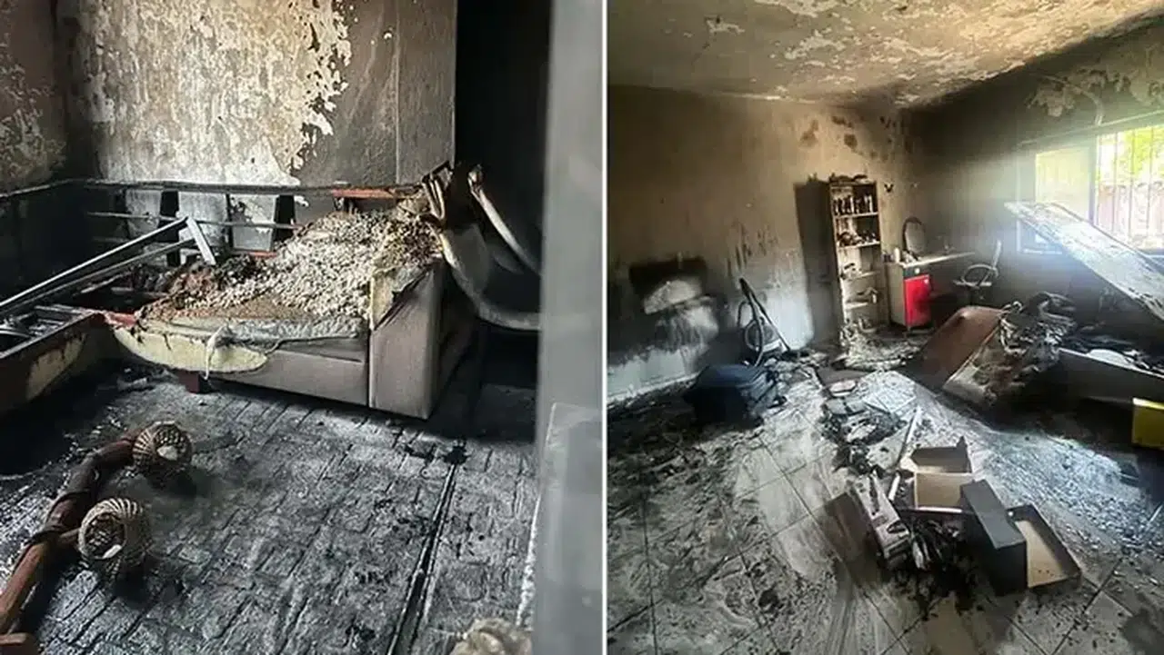 Eski eşinin evini ateşe veren şüpheli gözaltına alındı