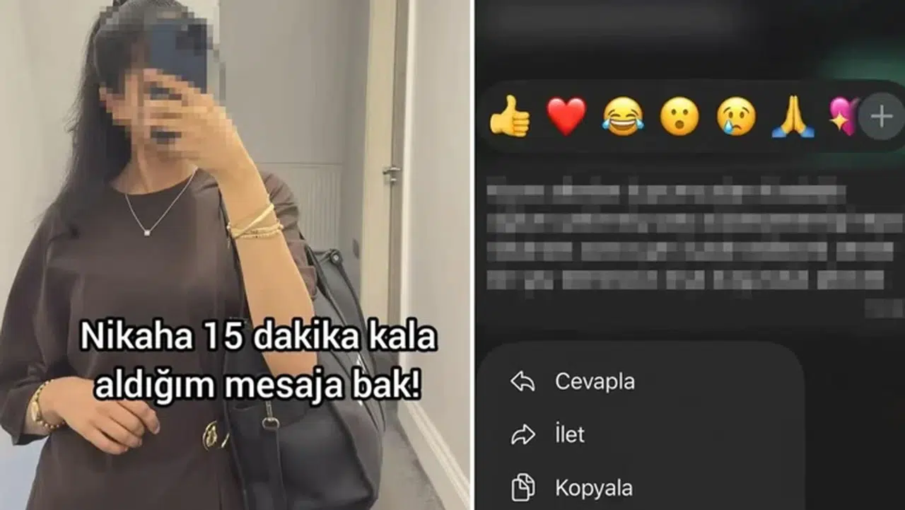 Nikaha dakikalar kala paylaşılan mesaj sosyal medyada gündem oldu